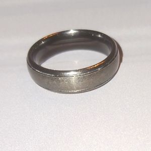 Mens 11mm grey Ceramic Wedding Band
